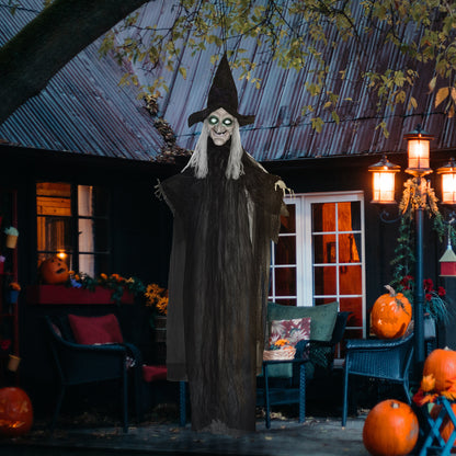 Standing Witch Prop Life Size with Light Up Eyes, Talking Sound