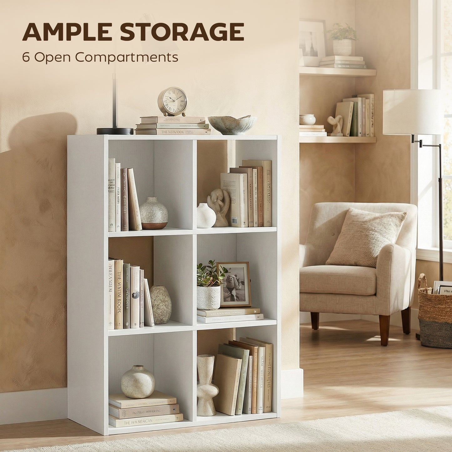 Industrial Storage Shelf, Bookcase, Bookshelf, White Wood Effect