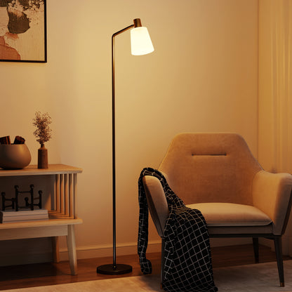 Standing Lamp with Rotatable Head, Modern Floor Lamp, Black