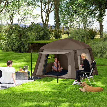 Inflatable Camping Tent, Easy Setup 2 Man Tent, Khaki