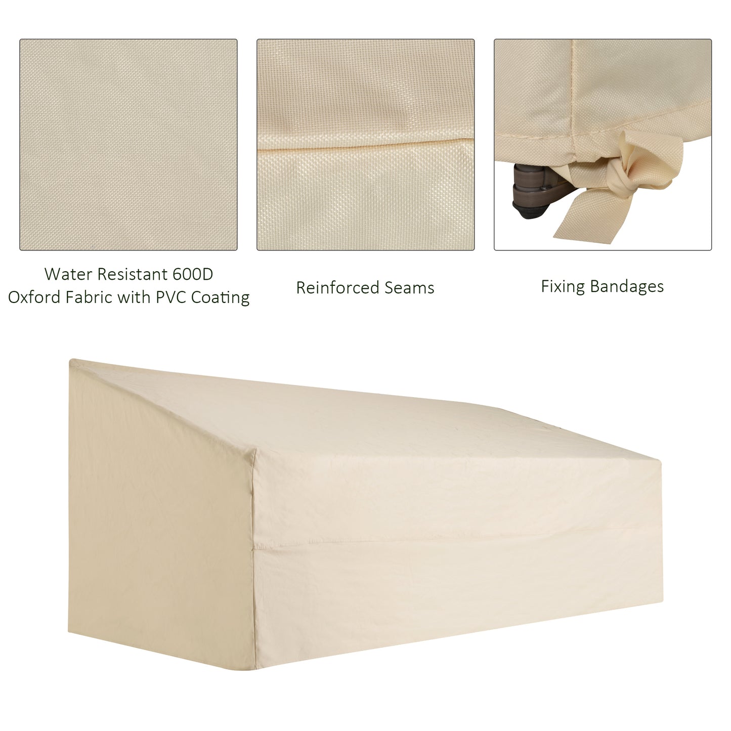 3 Seater Rain Cover Garden Sofa Chair Bench Protector 218x111x101cm