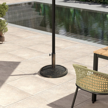 12kg Resin Garden Parasol Base Sun Umbrella Base, Bronze Tone