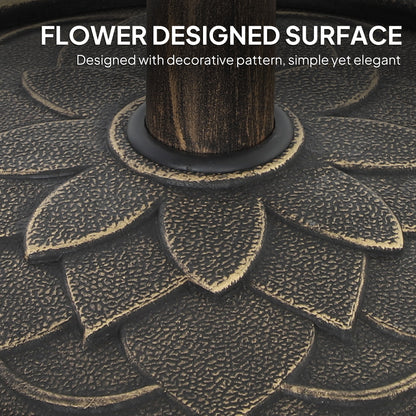 12kg Resin Garden Parasol Base Sun Umbrella Base, Bronze Tone
