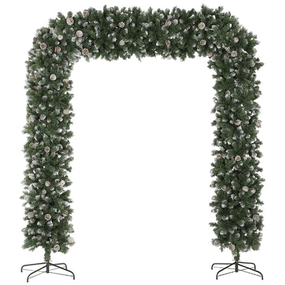 8.2 ft Snow Frosted Christmas Tree Arch, Doorway Decor with 2100 Tips