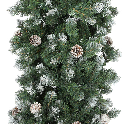 8.2 ft Snow Frosted Christmas Tree Arch, Doorway Decor with 2100 Tips