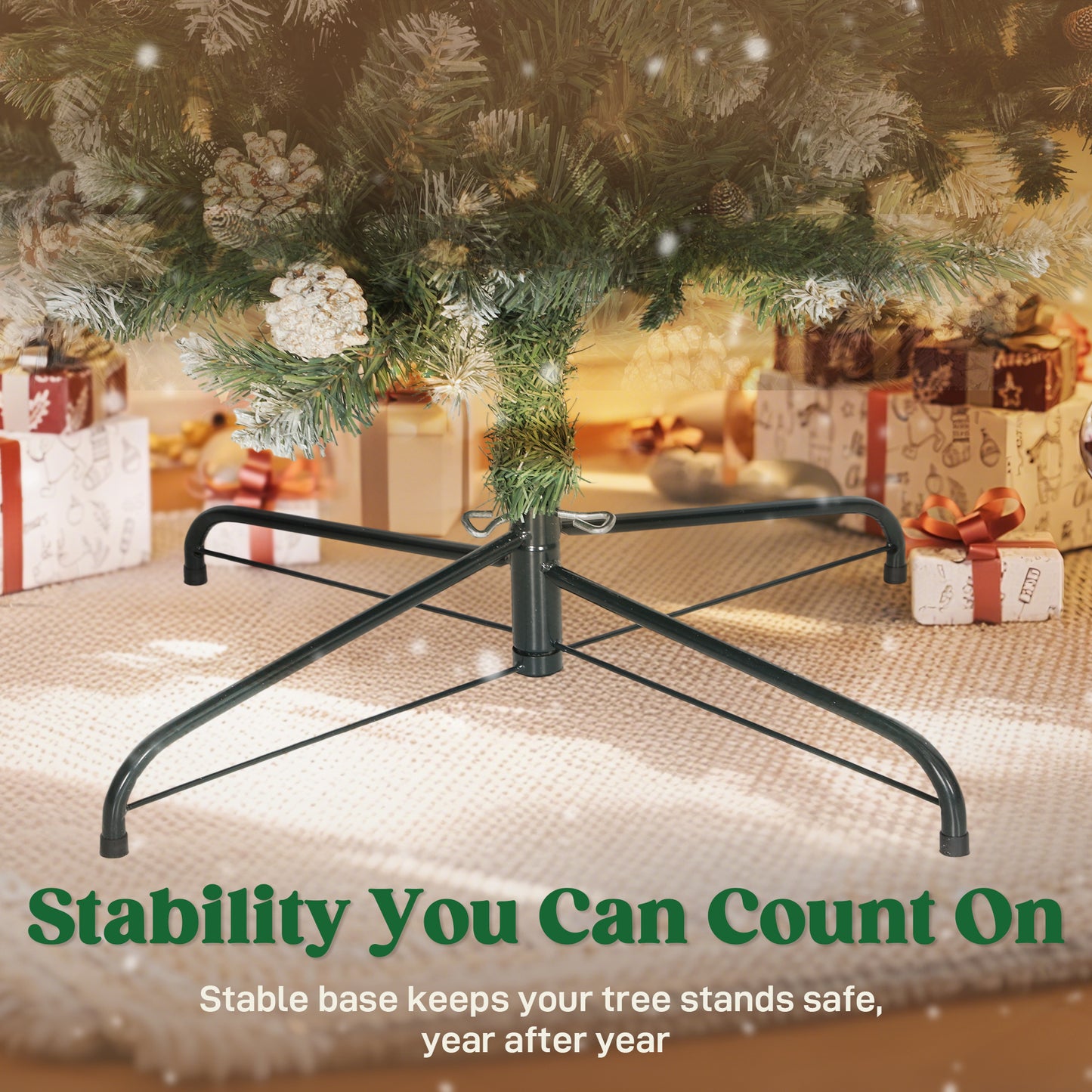 8.2 ft Snow Frosted Christmas Tree Arch, Doorway Decor with 2100 Tips