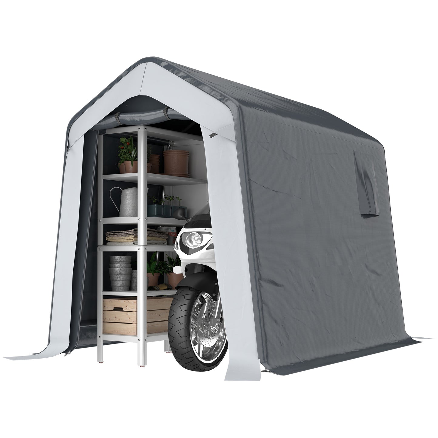 1.8 x 2.4m Portable Storage Shed Heavy Duty Motorbike Shed