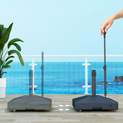 Garden Parasol Base Parasol Stand, Sand/Water Filled, Black