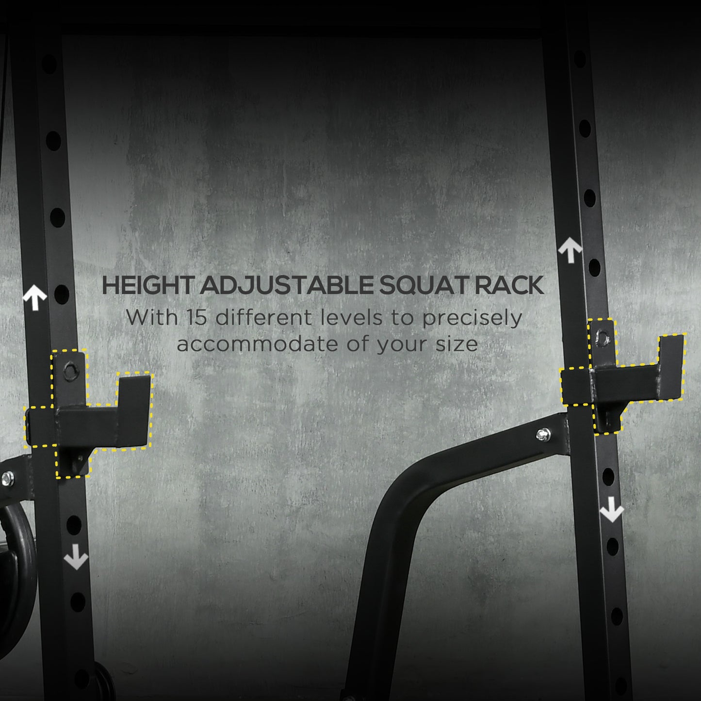 Smith Machine Power Rack with Pull Up Bar, Lat Pull Down System