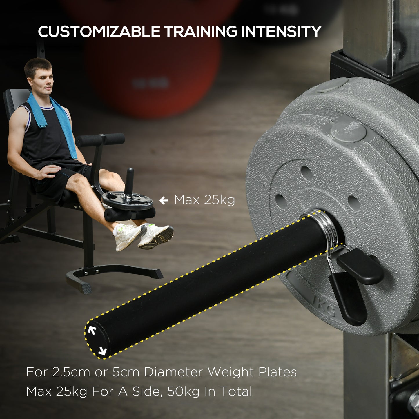 Smith Machine Power Rack with Pull Up Bar, Lat Pull Down System