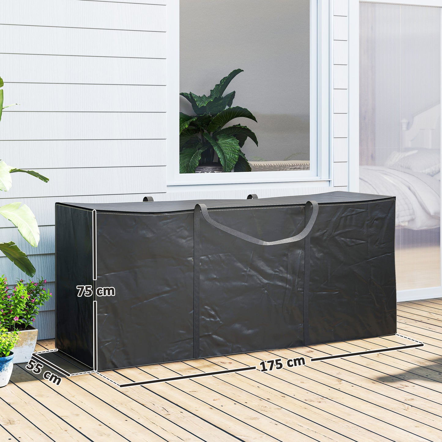 720 L Garden Furniture Cushion Storage Bag, 600D Oxford Fabric