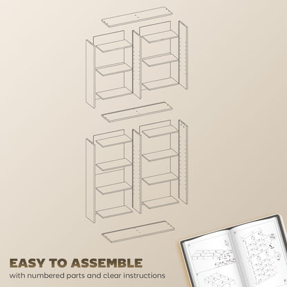 640 CD Storage Unit 360 DVD Storage Tower w/ 18 Compartments White