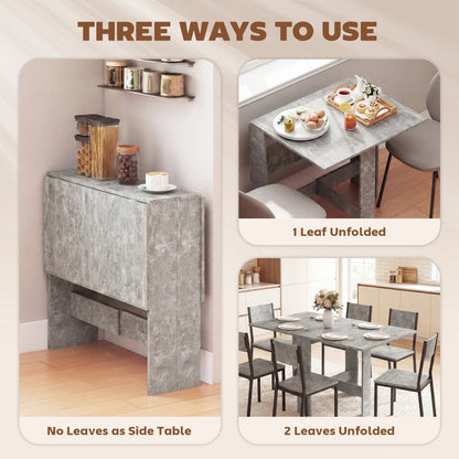 Wooden Folding Table Writing Desk Grey