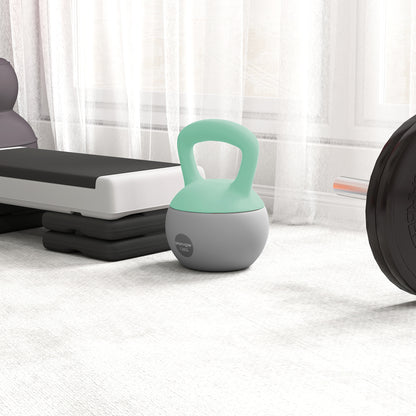 12KG Kettlebell with Soft Body and Non-Slip Handle, Grey and Green