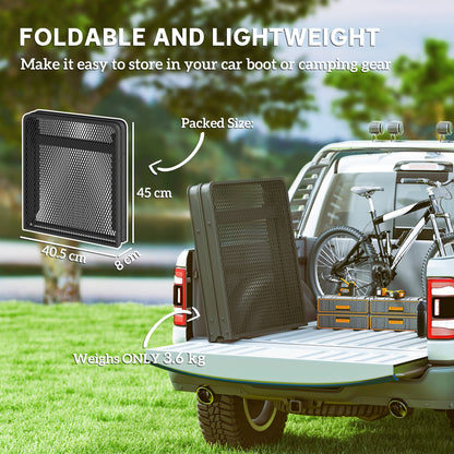 3 ft Folding Camping Table w/ Adjustable Heights & Mesh Desktop