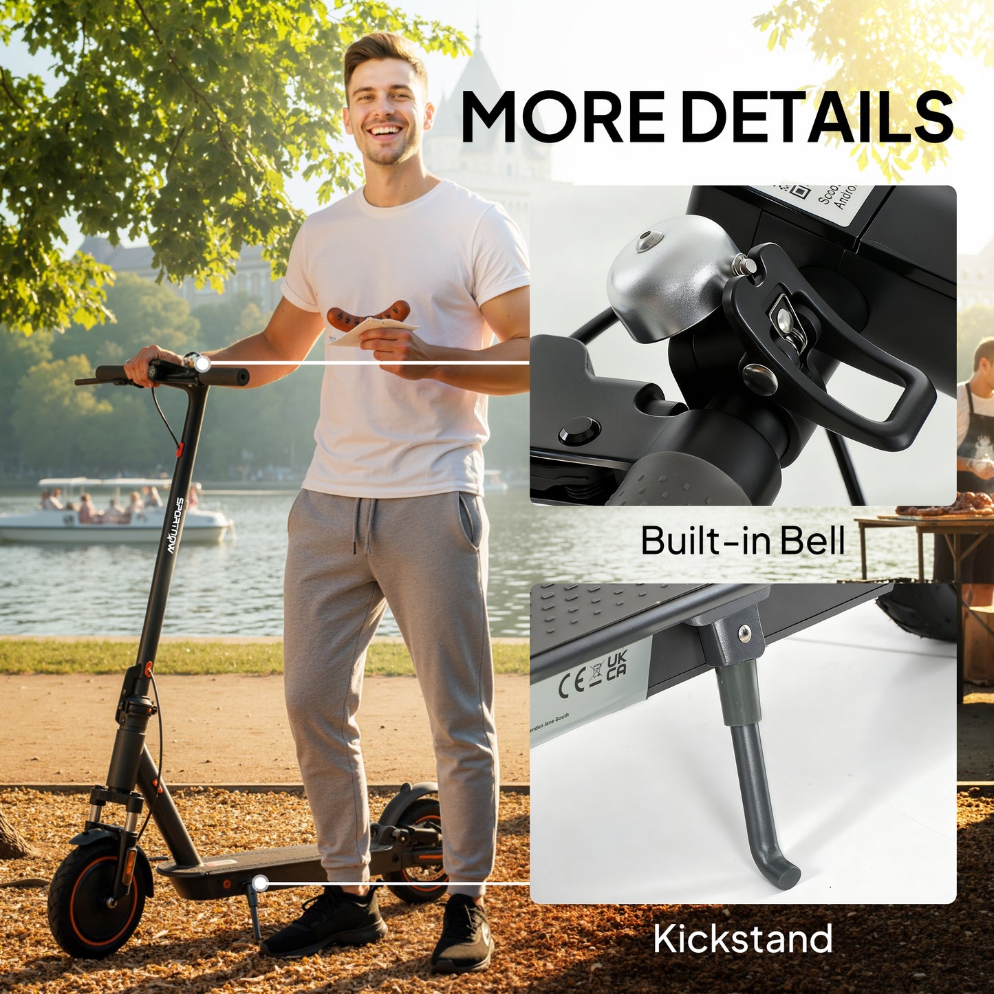 Electric Scooter, Folding E-Scooter with 350W Motor, 30km Range