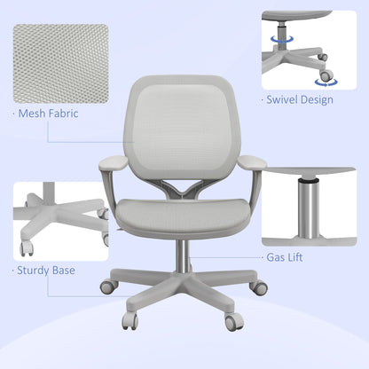 Office Chair, 360 Degree Swivel Desk Chair with Security Wheels, Grey