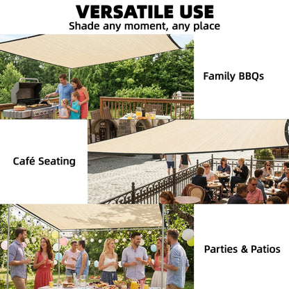 Sun Shade Sail with UV Protection 2 x 3 m Beige