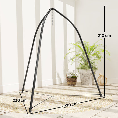 Hammock Stand Adjustable Height, for Patio, Garden, Black