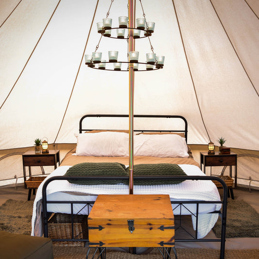 Countryside Bell Tent Glamping Experience at Bay View Camping, St Martin – For Couples or a Family Stay with Breakfast Included, from Just £79!