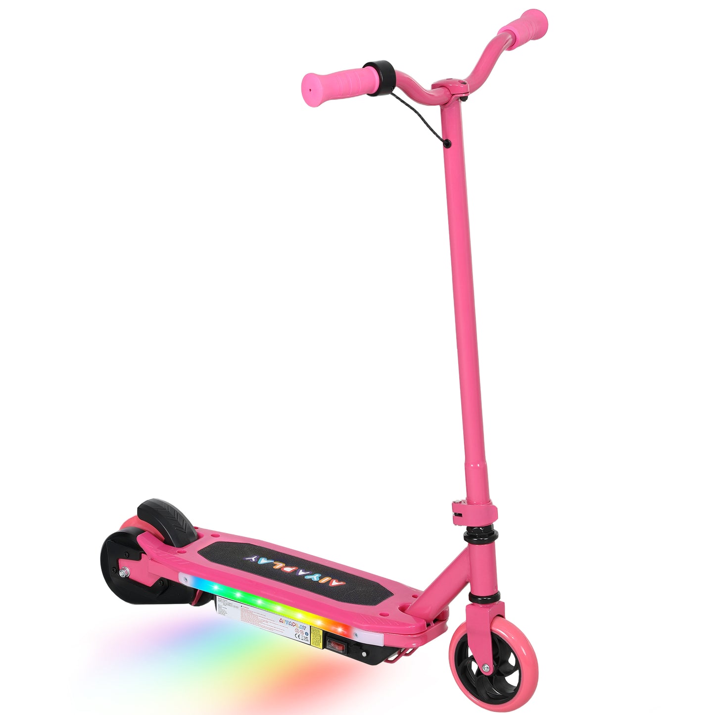 Electric Scooter for Ages 6-14 Years, with Colourful Lights, Pink