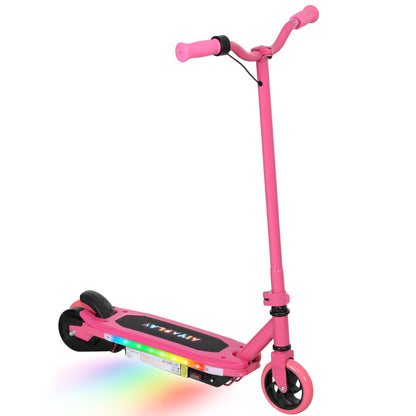 Electric Scooter for Ages 6-14 Years, with Colourful Lights, Pink