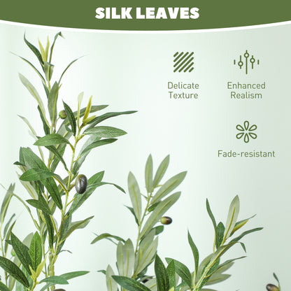Indoor Artificial Plant, Faux Potted Silk Olive Tree, 180cm
