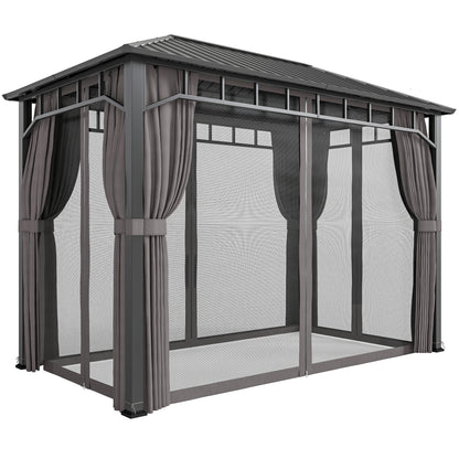 2 x 3.5 m Hardtop Gazebo with Galvanised Steel Roof and Sides