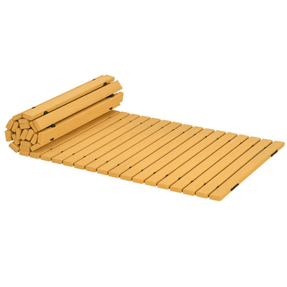 Rollable Wooden Garden Pathway - Solid Pine Wood 185 x 60 cm