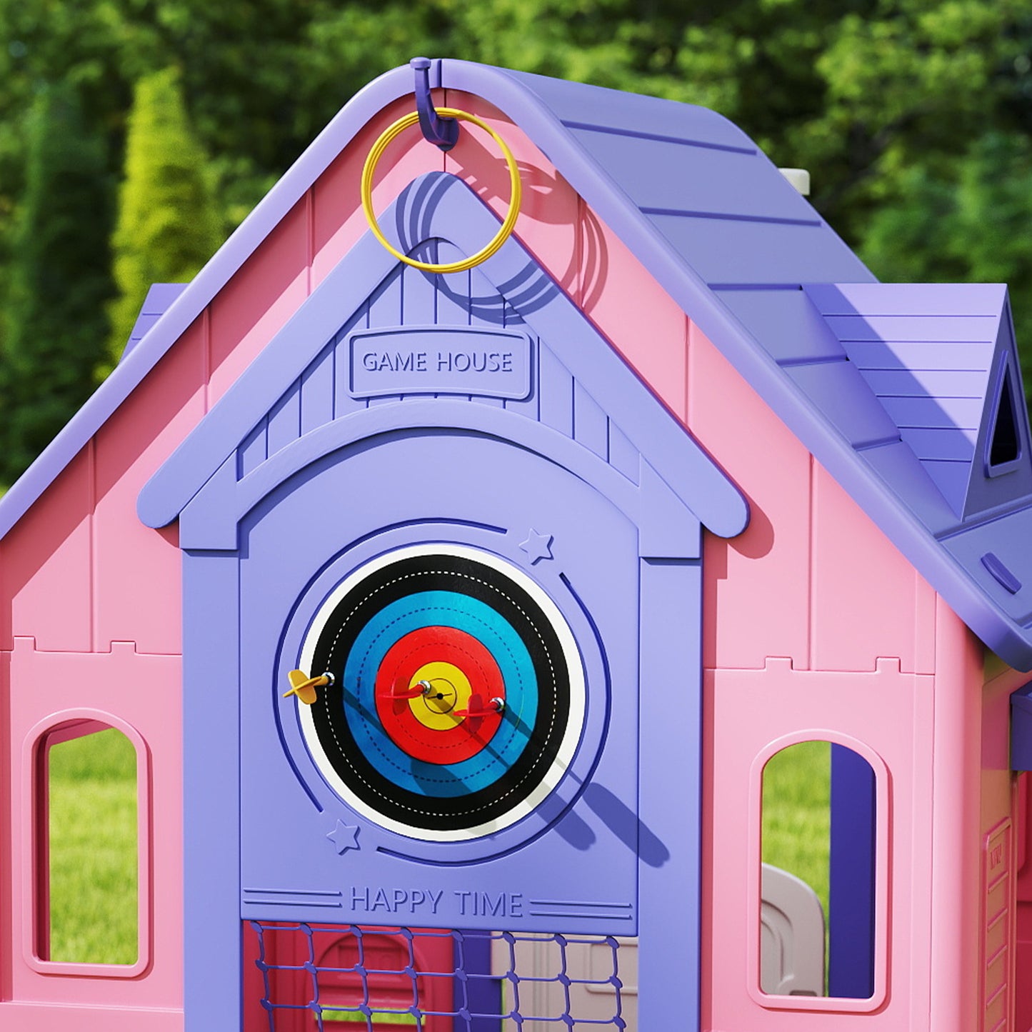 Playhouse for Kids Outdoor Indoor, 5 in 1 Garden House, Pink