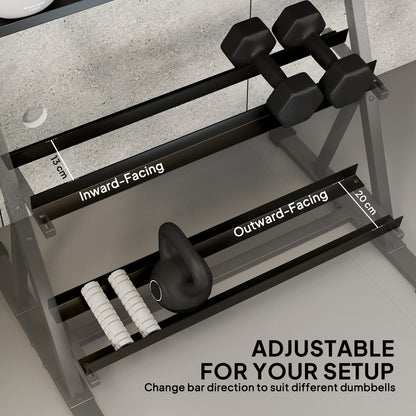 Dumbbell Rack 3-Tier Weight Organiser for Home Gym 200 KG Capacity