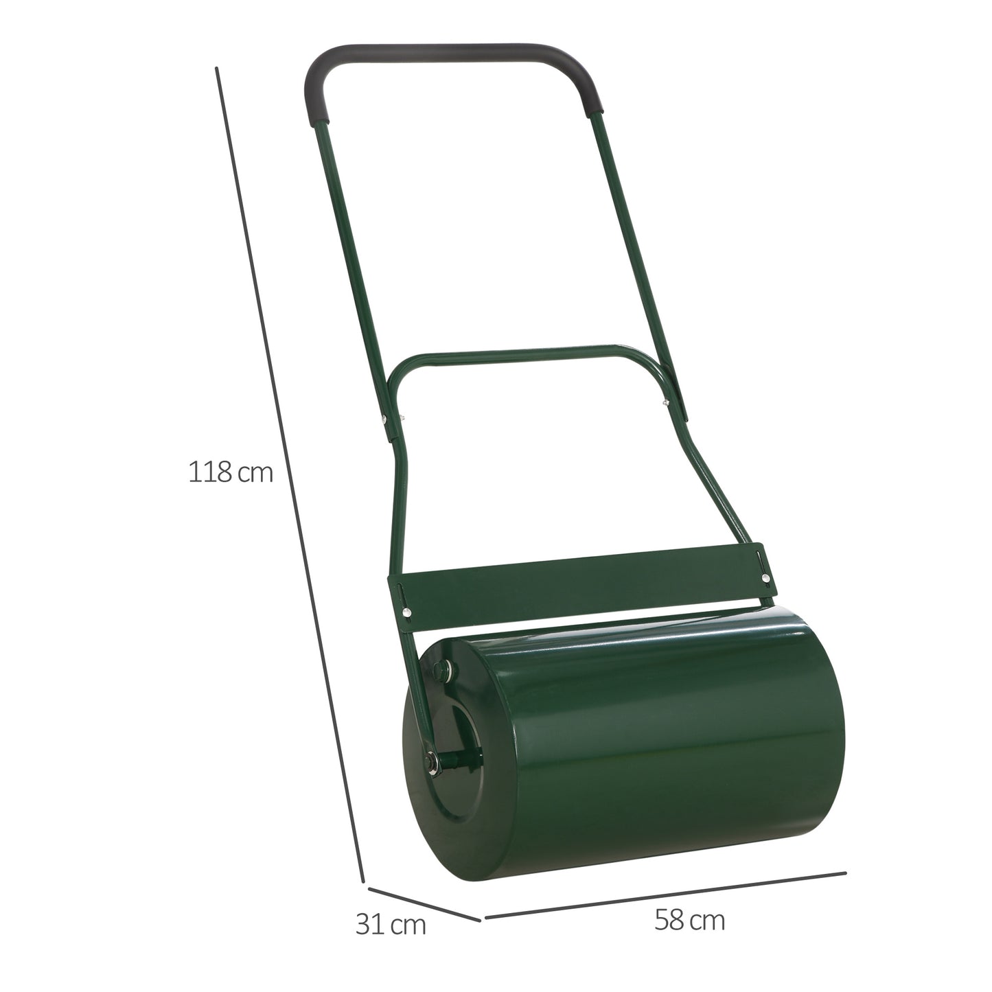 40L Lawn Roller Grass Ground Garden Push / Tow Landscaping Erasing Sod