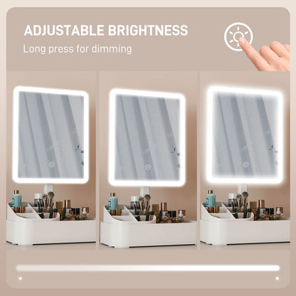 Makeup Mirror, Light Up Mirror with Touch Screen, 2 Lighting Modes