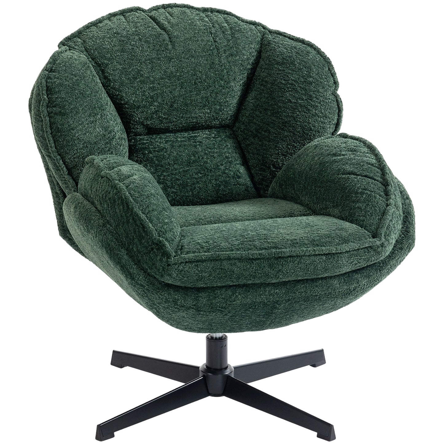 Accent Chair with 360° Swivel for Living Room Dark Green