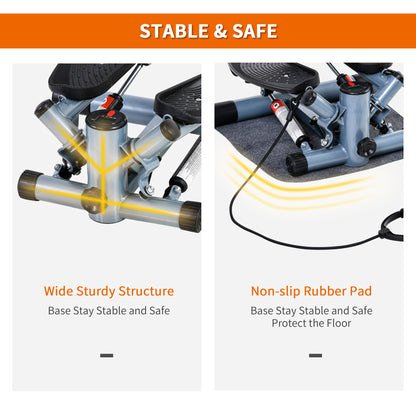 Mini Stepper Step Machine w/ Cushion Mat for Leg Arm Full Body Training