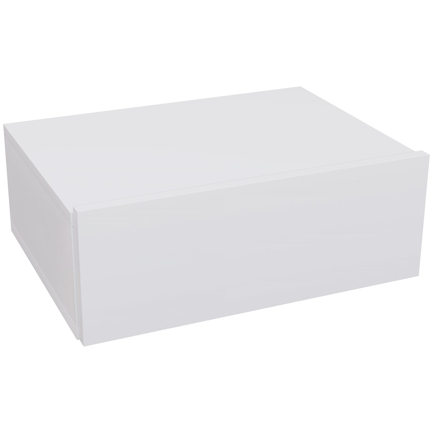 Floating Bedside Table, Wall-Mounted Side Table for Bedroom, White