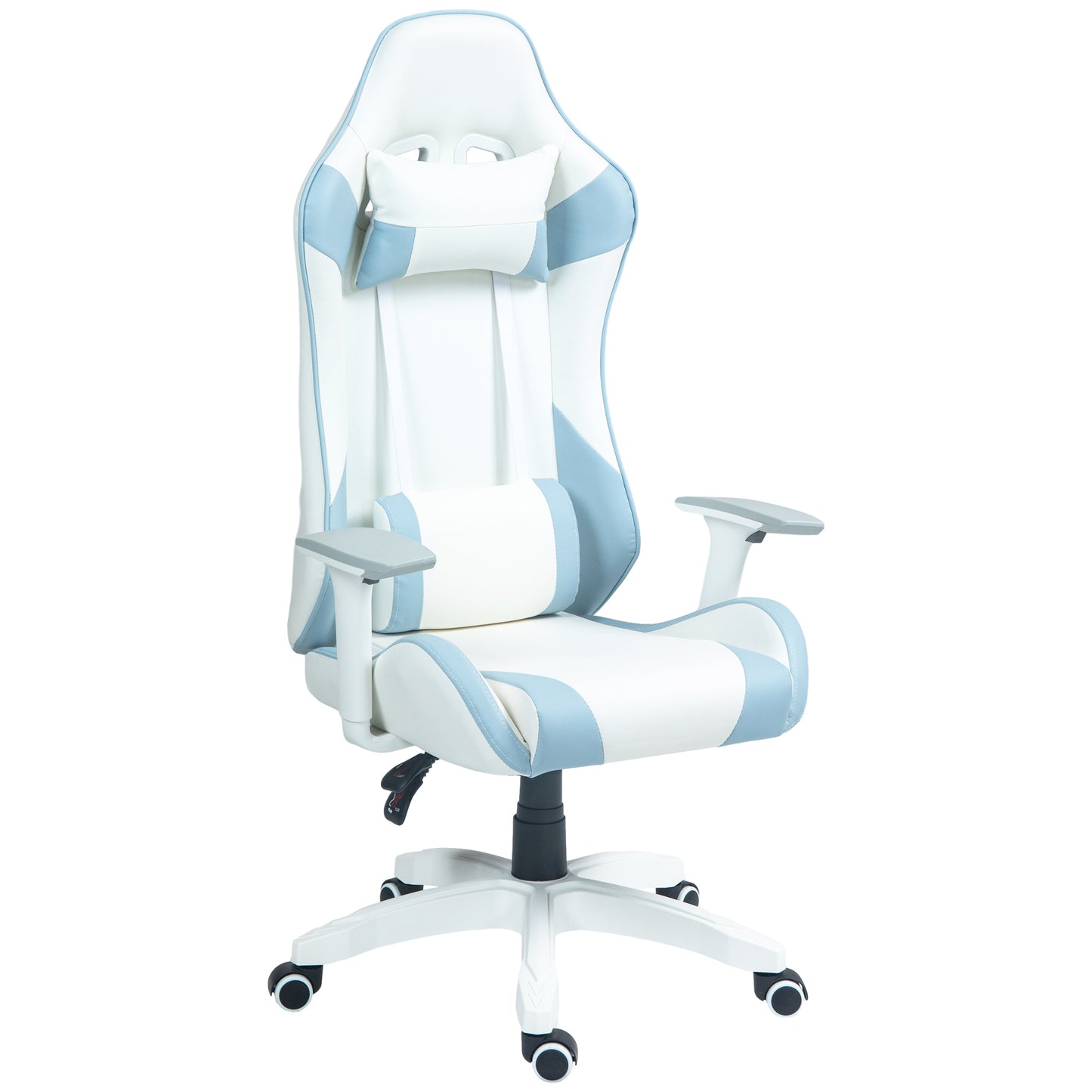 Gaming Chair for Adults Faux Leather Computer Chair w/ 3D Armrests Blue
