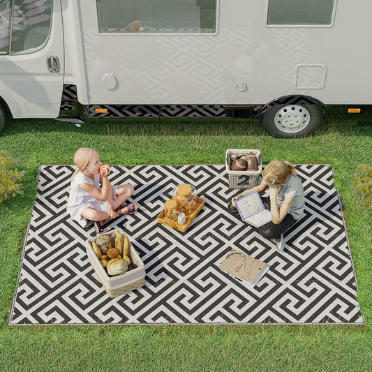 152x243cm Reversible Outdoor Rug Portable Plastic Straw RV Camping Mat