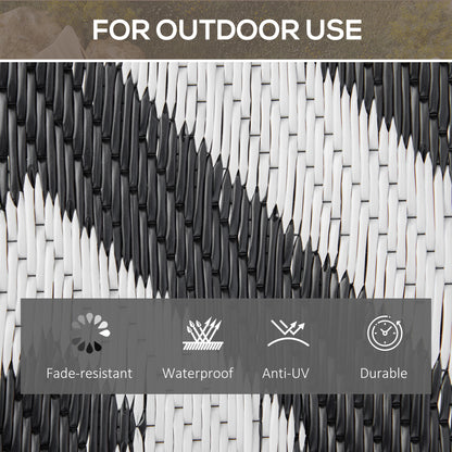 152x243cm Reversible Outdoor Rug Portable Plastic Straw RV Camping Mat
