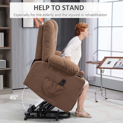 Riser and Recliner Chair w/ Remote, Lift Chair for Elderly, Brown