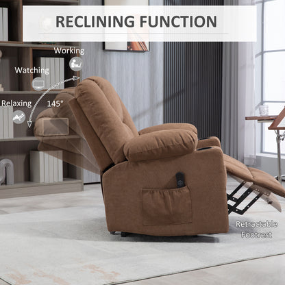 Riser and Recliner Chair w/ Remote, Lift Chair for Elderly, Brown