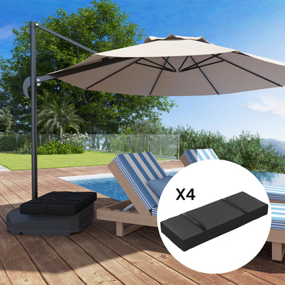 Parasol Weights Set of 4, Parasol Base Weights Bags, Black