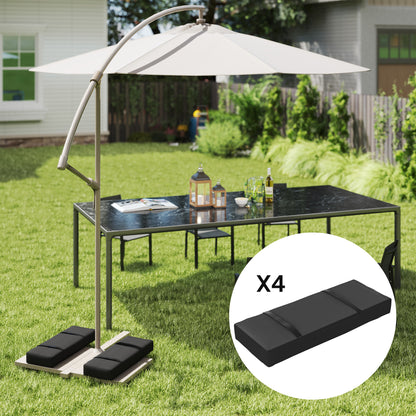 Parasol Weights Set of 4, Parasol Base Weights Bags, Black