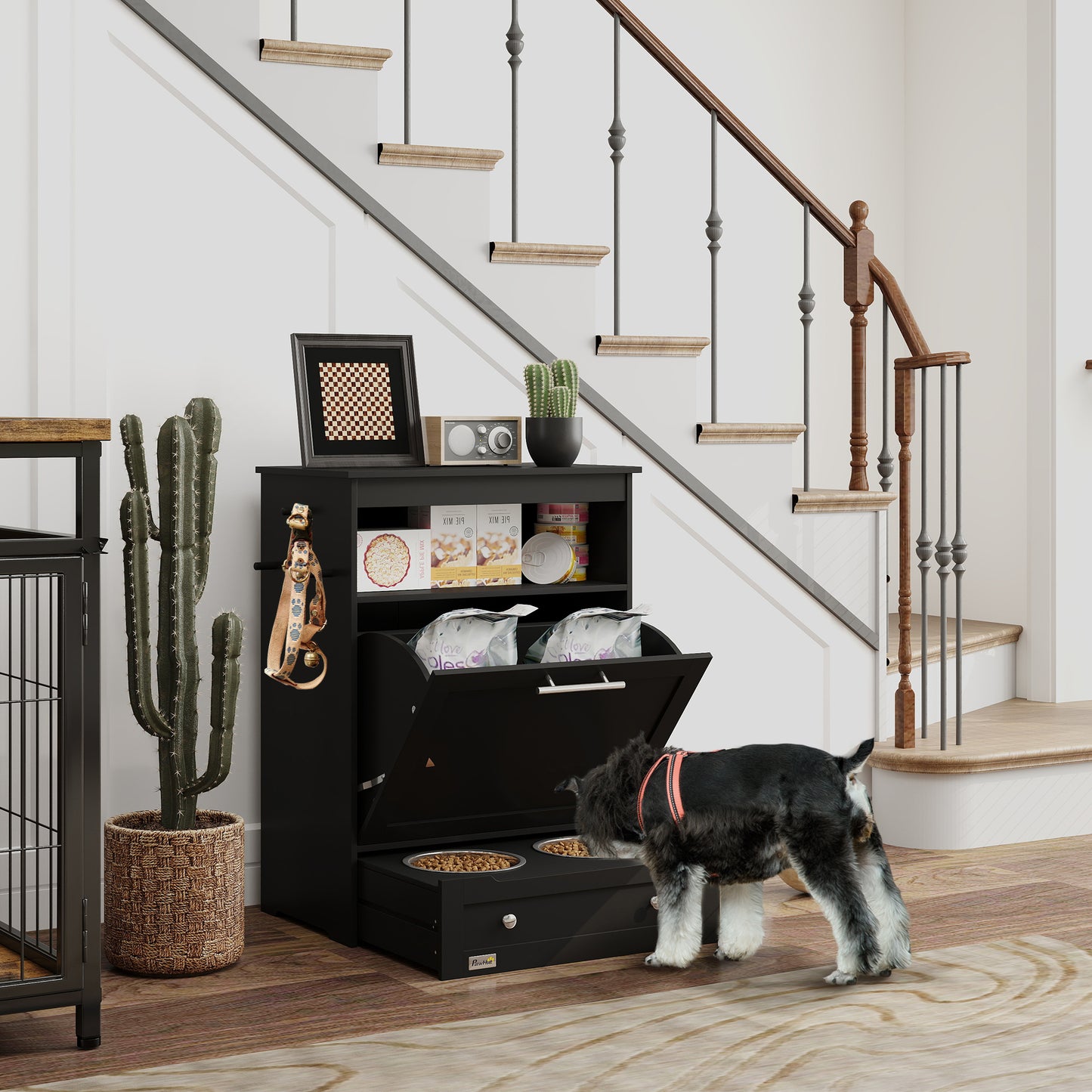 Guinea Pig Cage, 2 in 1 Rabbit Cage Pet Playpen for Hedgehogs, Black