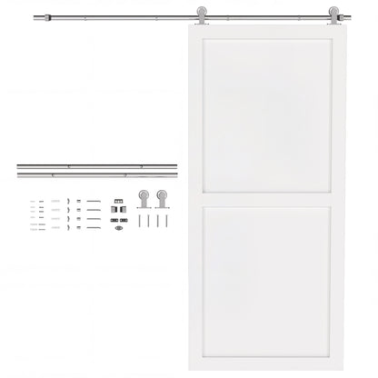 Sliding Door Hardware Kit Smooth Quiet 180cm Sliver Tone