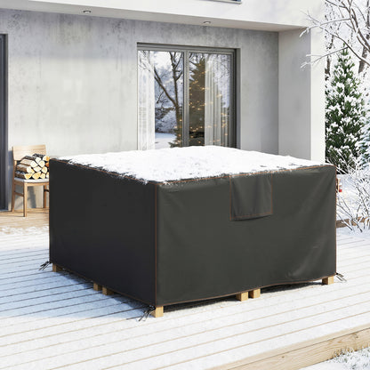 Garden Furniture Cover, 420D Waterproof, 125 x 125 x 74 cm, Black