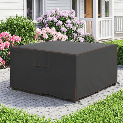Garden Furniture Cover, 420D Waterproof, 125 x 125 x 74 cm, Black