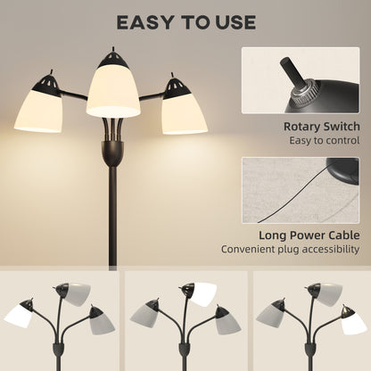Arc Tree Floor Lamp with 3000K/4500K/6500K Colour Temperatures Black