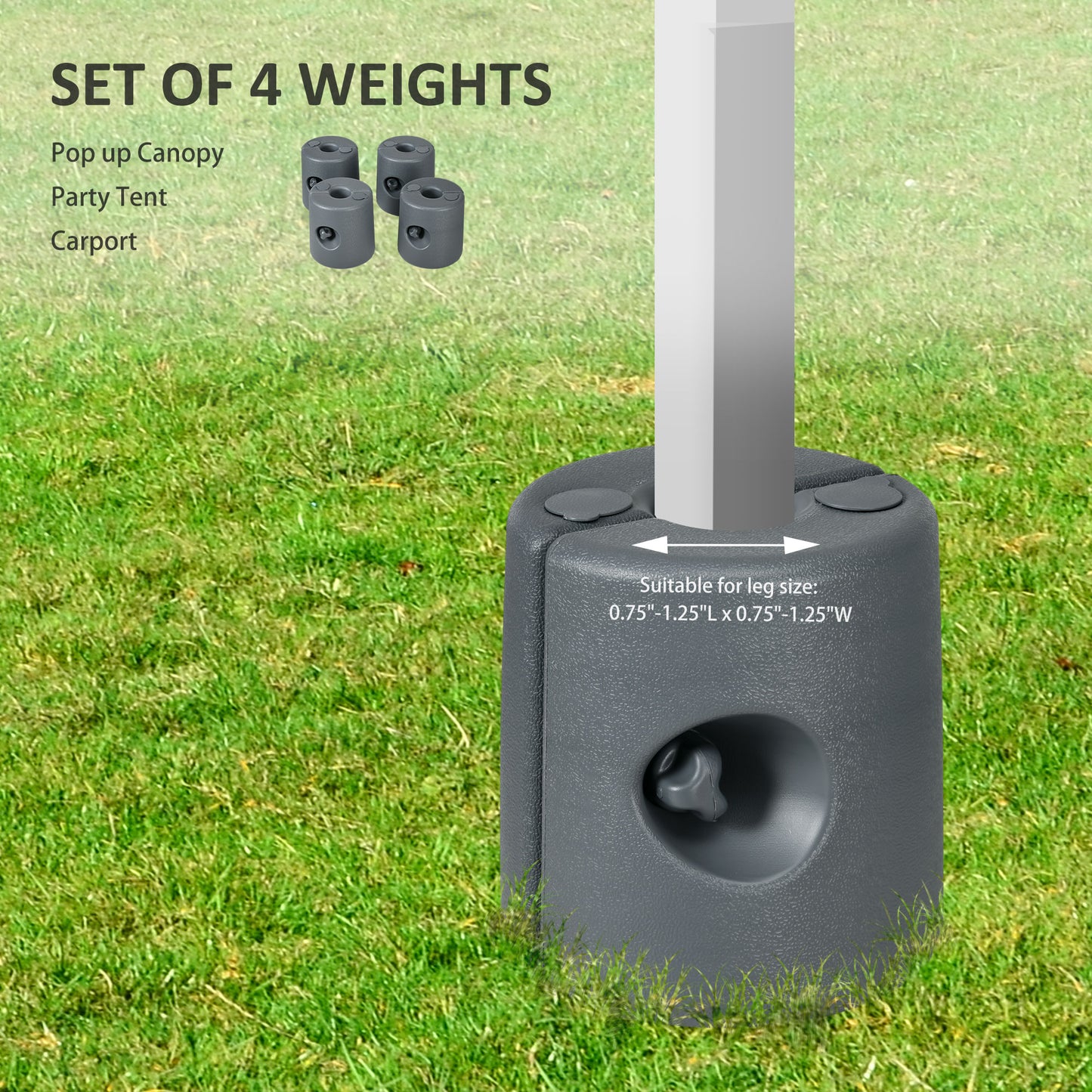 Gazebo Weights Set of 4 for Pop up Gazebo, 48KG