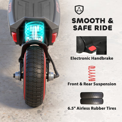 Electric Scooter for Kids, Foldable E Scooter for Age Age 6+ Black